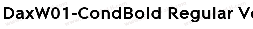 DaxW01-CondBold Regular Version 75字体转换